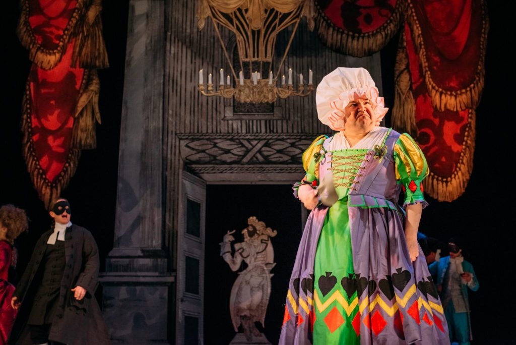 (L-R) John Kielty, Steven McNicoll, and Angus Miller in The Belle's Stratagem. Photo credit Mihaela Bodlovic