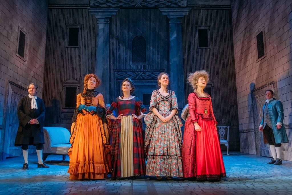 (L-R) Richard Conlon, Pauline Knowles, Angela Hardie, Helen Mackay, Nicola Roy and Angus Miller. Photo credit Mihaela Bodlovic